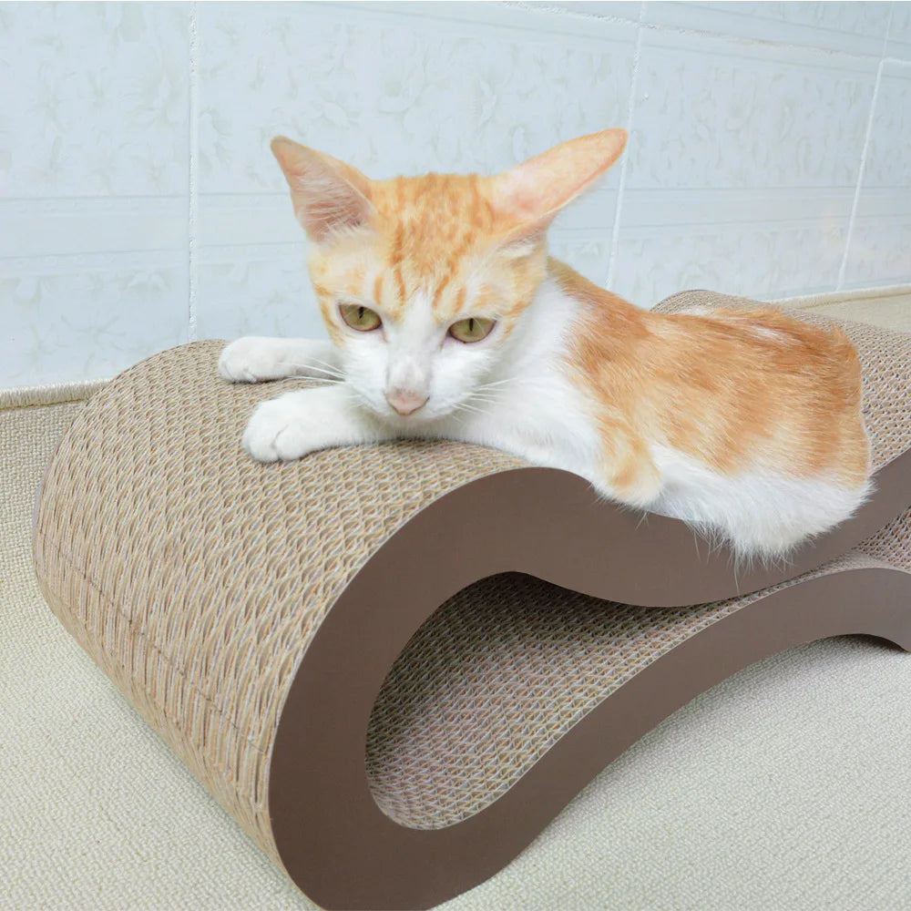 Luxury 8-Shaped Double-Sided Corrugated Paper Cat Scratcher Dropshipping Claw Toy Cardboard Cat Trees