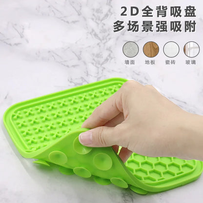 Dropshipping Pet Premium Bathing Licking Pad Suction Cups Slow Feeder Washable Non Slip Silicone Feeding Food Cat Dog Lick Mat