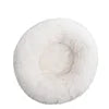 2021 Hot Sale Anti-Slip Donut Shaped Pet Cat Beds Warm Soft Indoor Accessory Faux Fur Material Solid Pattern Travel Feature