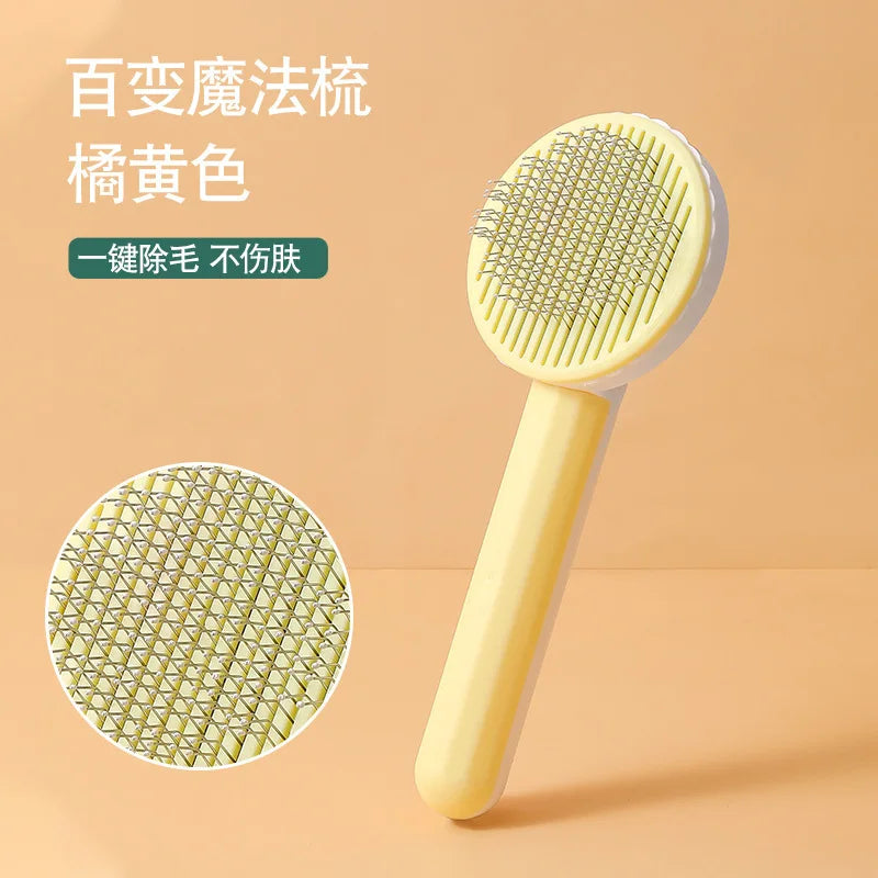 Dropshipping Factory Custom Puppy Cat Self Cleaning Brush Slicker Deshedding Pet Dog Comb Cat Grooming Brush