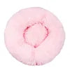 2021 Hot Sale Anti-Slip Donut Shaped Pet Cat Beds Warm Soft Indoor Accessory Faux Fur Material Solid Pattern Travel Feature