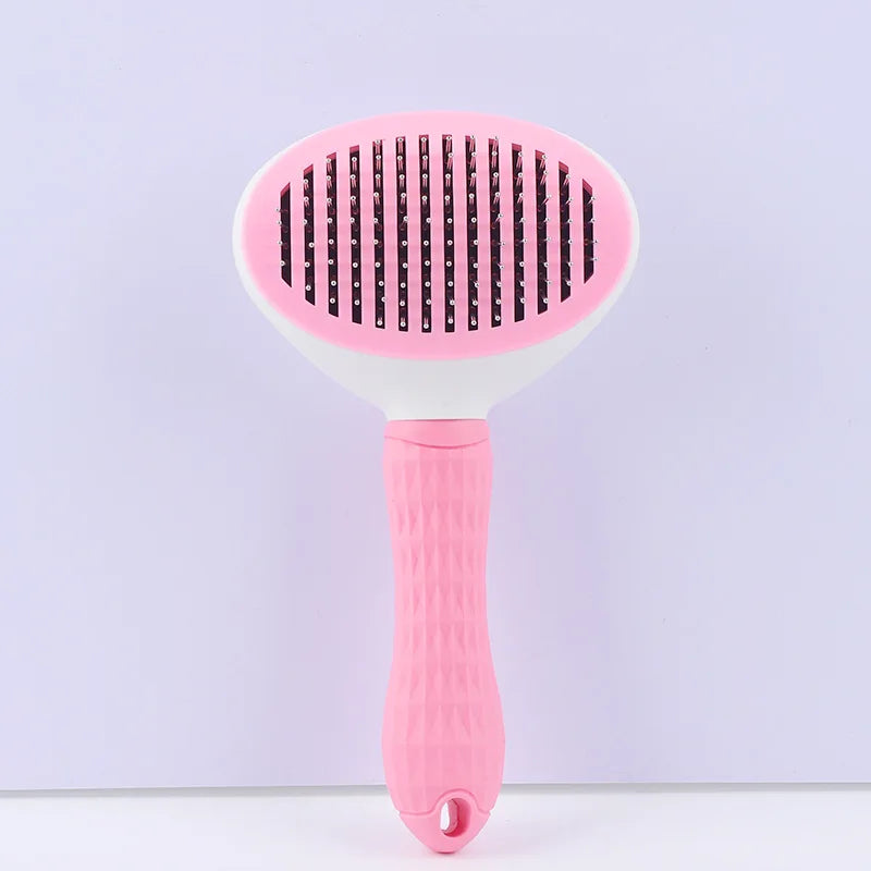 Dropshipping Dog Puppy Rabbit Pet Self Cleaning Slicker Shedding Comb Self Cleaning Massage Grooming Hair Removal Cat Brush
