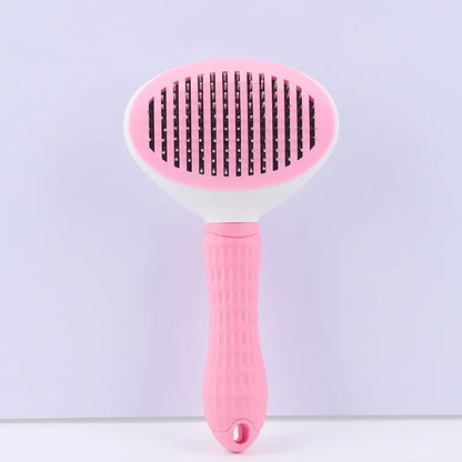 Dropshipping Dog Puppy Rabbit Pet Self Cleaning Slicker Shedding Comb Self Cleaning Massage Grooming Hair Removal Cat Brush