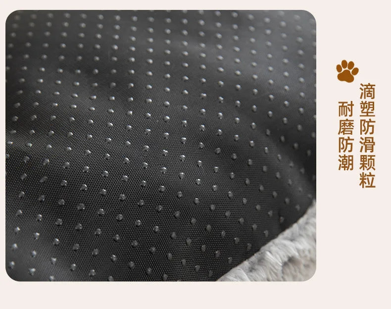 Luxury Anti-Skid Moisture-Proof Pet Cat Dog Bed Winter Warm Thickened PP Cotton Pineapple Fleece Mat Cushion Small Medium Solid