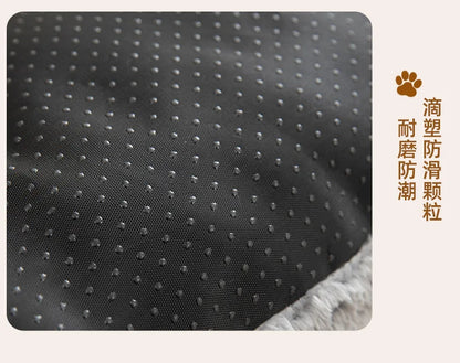 Luxury Anti-Skid Moisture-Proof Pet Cat Dog Bed Winter Warm Thickened PP Cotton Pineapple Fleece Mat Cushion Small Medium Solid