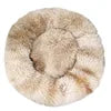 2021 Hot Sale Anti-Slip Donut Shaped Pet Cat Beds Warm Soft Indoor Accessory Faux Fur Material Solid Pattern Travel Feature