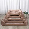 Small 50*37cm Removable Velvet Pet Cushion Furniture Protector for Cat & Dog Modern Calming Bed with Sofa Mat Solid Pattern