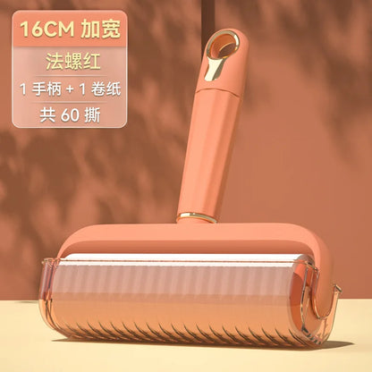 Light Luxury Eco-Friendly Plastic Hair Removal Roller Widened Sticky Artifact Lid for Household Clothes Cleaning Pet Cat Dog