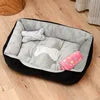 XS Hot Sale 50*38*15cm Dog Bed Sofa New Bone Style Fancy Sleeping Cushion for Small Puppies and Cats Breathable Fashionable