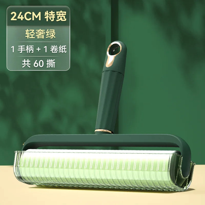 Light Luxury Eco-Friendly Plastic Hair Removal Roller Widened Sticky Artifact Lid for Household Clothes Cleaning Pet Cat Dog