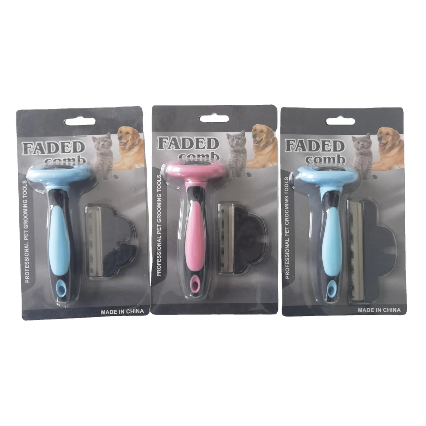 Custom Logo Wholesale Cat Dog Rabbit Massaging Shedding Hair Grooming Pet Hair Removal Pets Comb