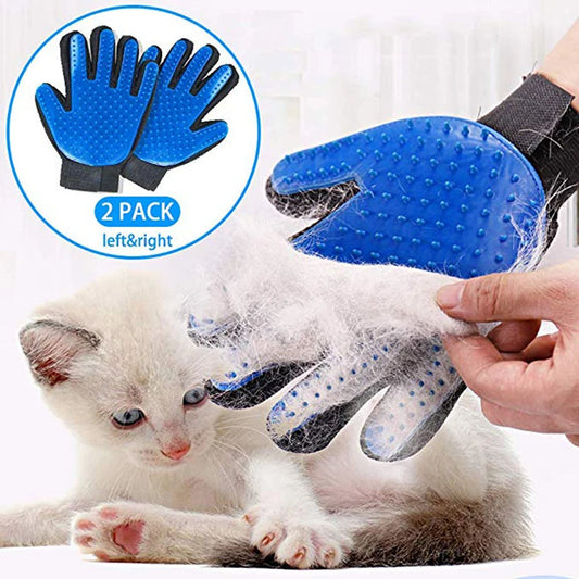Dropshipping Deshedding Massage Brush Dog Cat Tpr Hair Remover Cleaning Pet Grooming Hair Removal Mitts Pet Gloves