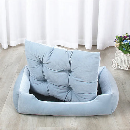 Small 50*37cm Removable Velvet Pet Cushion Furniture Protector for Cat & Dog Modern Calming Bed with Sofa Mat Solid Pattern
