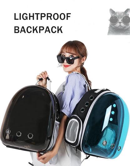 2025 Luxury Outdoor Oxford Dog Pet Backpack Airline Approved Travel Bag with Zipper Closure Animal Pattern Cat Carrier