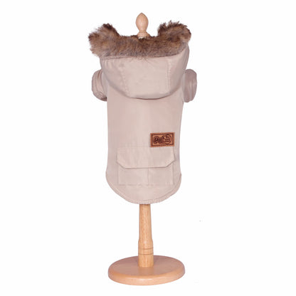 2025 Designer Luxury Faux Fur Pet Jacket Large Winter Warm Dog Clothes Classic Style for Pet and Owner Matching Wholesale