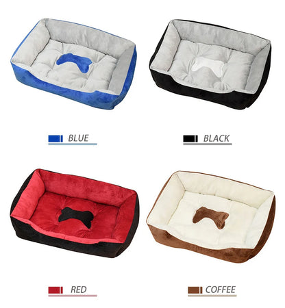 Luxury 60*45*15cm Pet Dog Sofa Bed Rectangle Washable Winter Soft Bed for All Seasons Solid Pattern Comfortable Calming Couch
