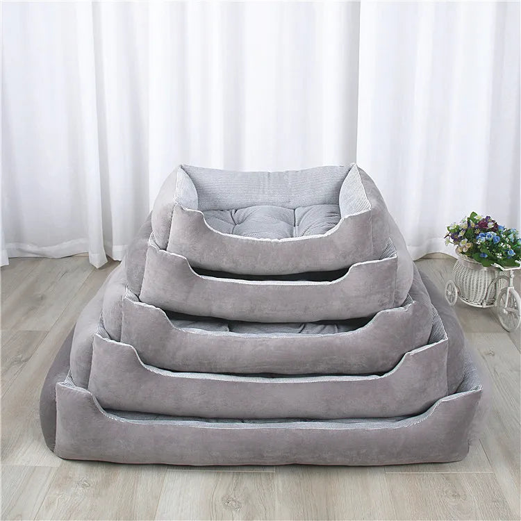 Small 50*37cm Removable Velvet Pet Cushion Furniture Protector for Cat & Dog Modern Calming Bed with Sofa Mat Solid Pattern