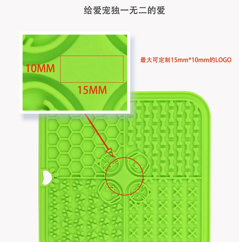 Dropshipping Pet Premium Bathing Licking Pad Suction Cups Slow Feeder Washable Non Slip Silicone Feeding Food Cat Dog Lick Mat