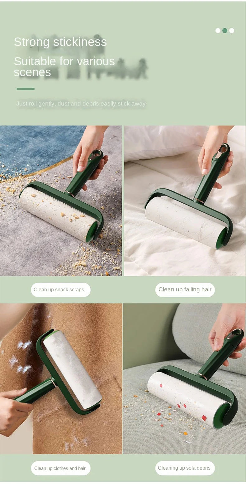 Light Luxury Eco-Friendly Plastic Hair Removal Roller Widened Sticky Artifact Lid for Household Clothes Cleaning Pet Cat Dog