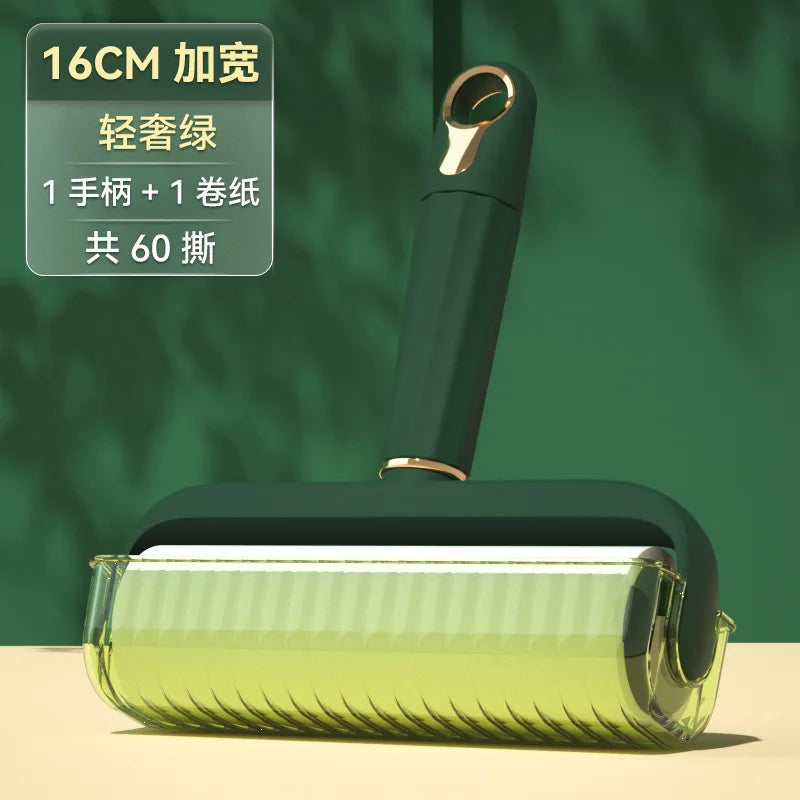 Light Luxury Eco-Friendly Plastic Hair Removal Roller Widened Sticky Artifact Lid for Household Clothes Cleaning Pet Cat Dog