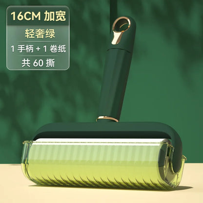 Light Luxury Eco-Friendly Plastic Hair Removal Roller Widened Sticky Artifact Lid for Household Clothes Cleaning Pet Cat Dog