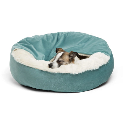 Cozy Cuddler Luxury Orthopedic Dog and Cat Bed Oxford Fabric Hooded Blanket Warm Washable Water Dirt Resistant Cave Pet Beds