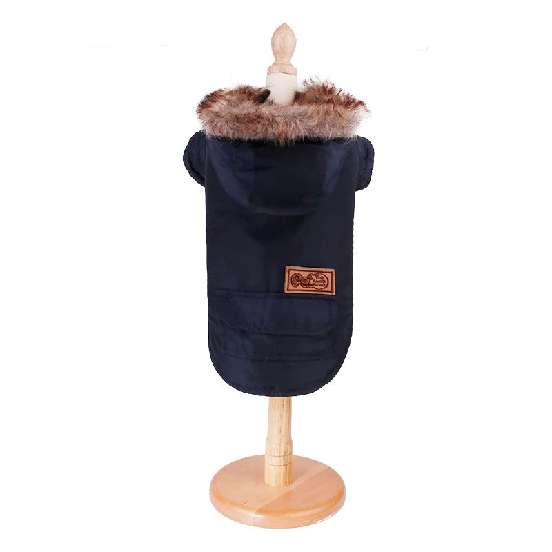 2025 Designer Luxury Faux Fur Pet Jacket Large Winter Warm Dog Clothes Classic Style for Pet and Owner Matching Wholesale