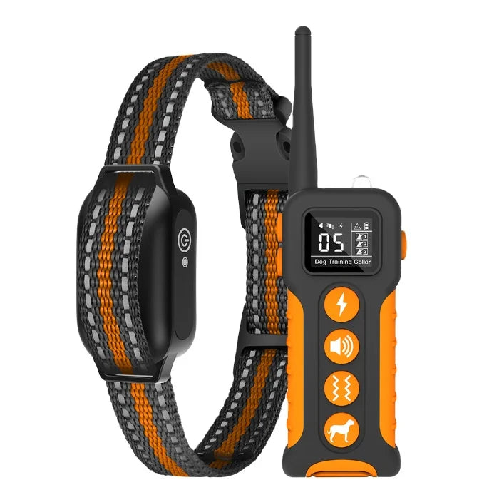 Waterproof TPU Reflective Electric Dog Bark Collar Remote Control Rechargeable Shock Vibration Static Anti-Barking Training