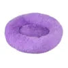2021 Hot Sale Anti-Slip Donut Shaped Pet Cat Beds Warm Soft Indoor Accessory Faux Fur Material Solid Pattern Travel Feature