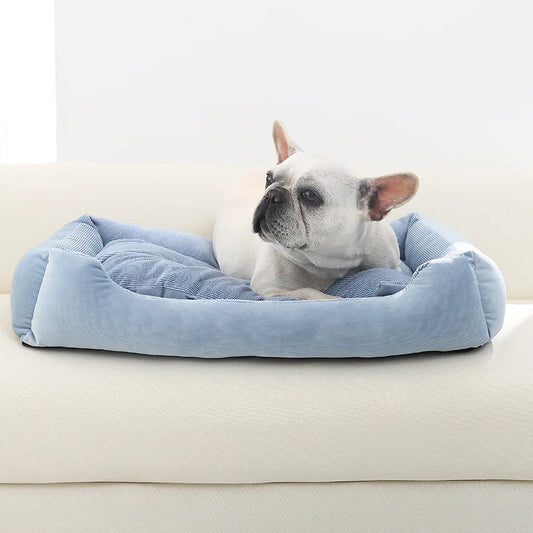Small 50*37cm Removable Velvet Pet Cushion Furniture Protector for Cat & Dog Modern Calming Bed with Sofa Mat Solid Pattern