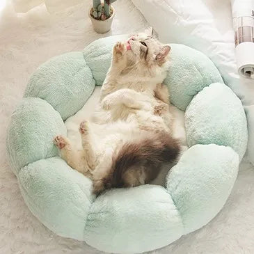2025 Hot Sale Luxuryhouse Exclusive Donut Cat Dog Pet Bed Soft Fleece Winter Warm Cushion Solid Dropshipping Cloud Nest