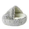 2025 Best Seller Washable Soft Luxury Fluffy Cat Bed Cave Small Round Furniture Protector for Winter Use for Pet Dogs