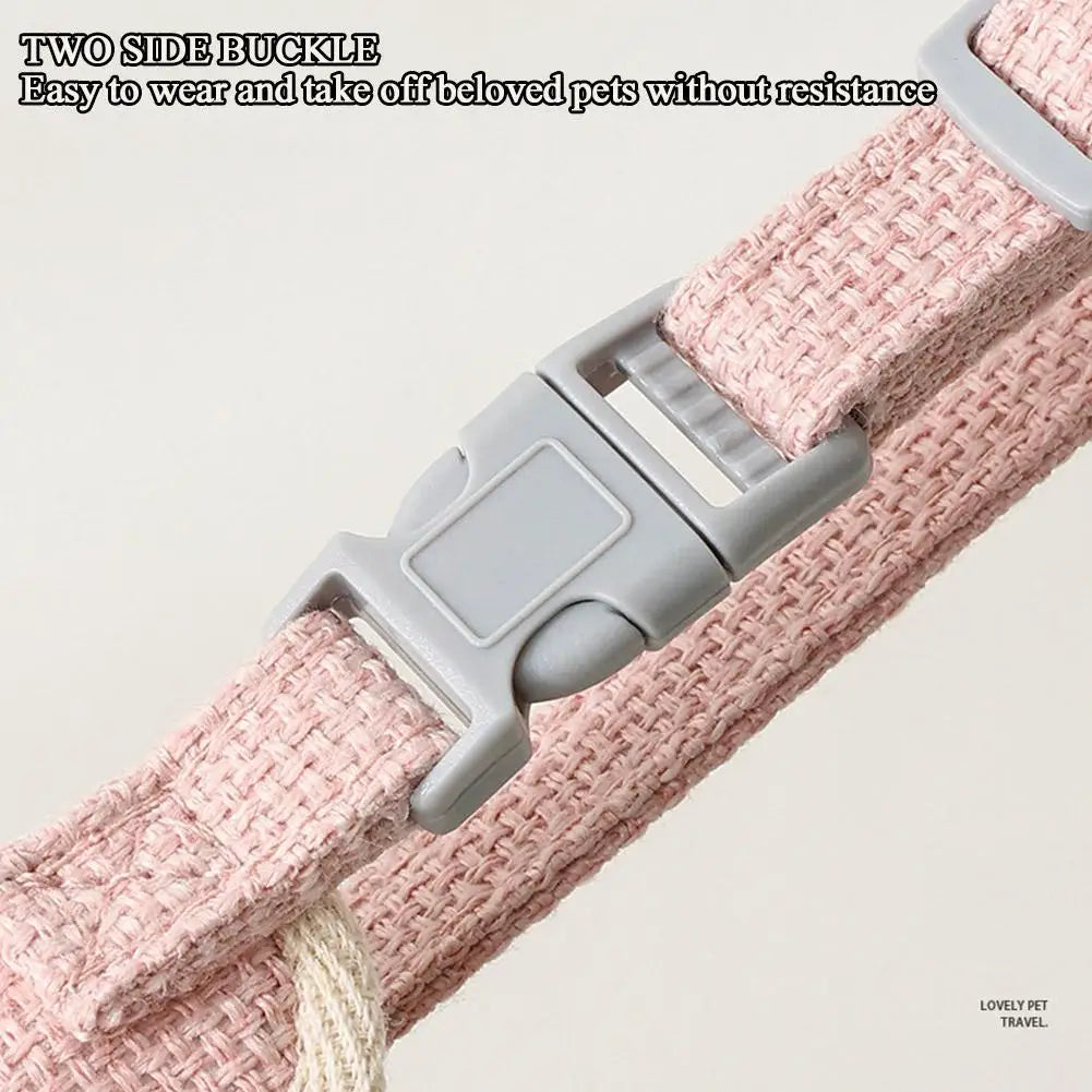 Pet Harness & Leash Set – Adjustable Soft Vest for Small Pets