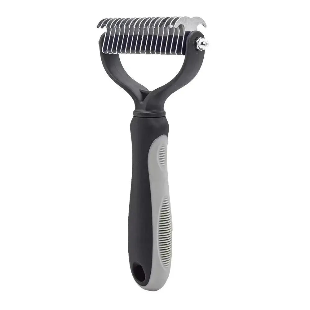 2-in-1 Pet Grooming Brush – Shedding & Dematting Comb for All Breeds