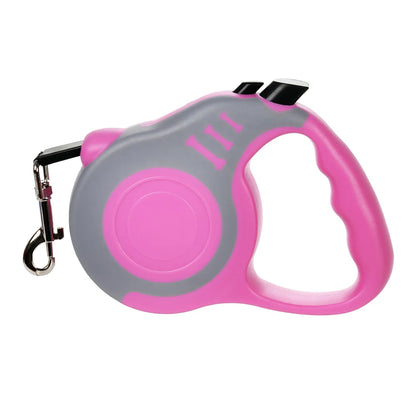 Retractable Dog Leash – 3M/5M Durable Nylon with Quick Lock