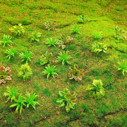 45pcs Mixed Shrubs Bush Model, Miniature Coloful Model Plant for Train Railways Scenery Architecture Landscape Sand Military Lay