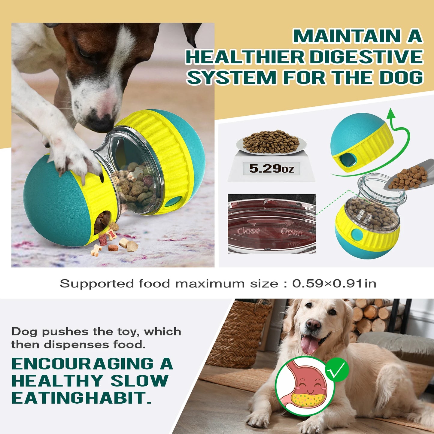 Interactive Treat Ball – Slow Feeder & Enrichment Toy for Dogs
