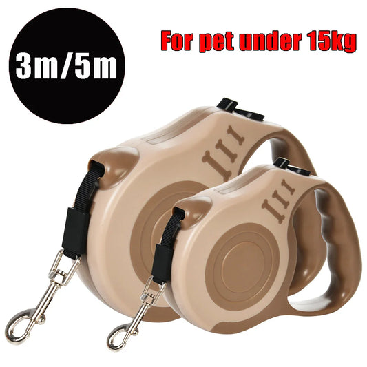 Retractable Dog Leash – 3M/5M Durable Nylon with Quick Lock