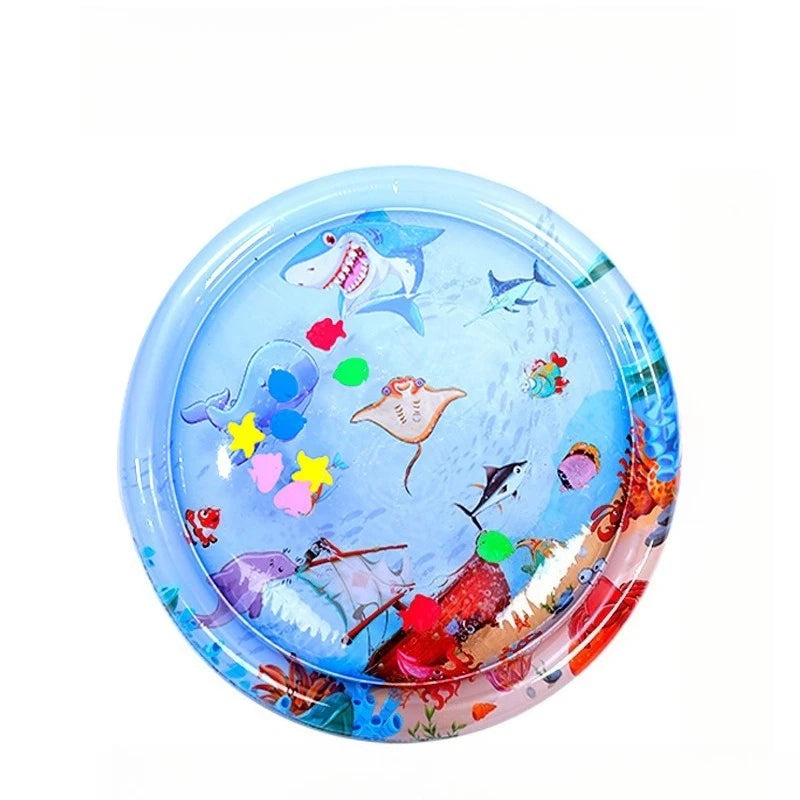 Inflatable Pet Water Play Mat – Sensory Cooling Playmat for Dogs and Cats with Ocean Theme