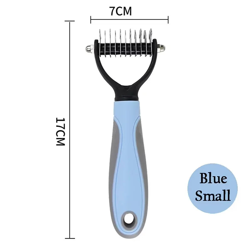2-in-1 Pet Grooming Brush – Shedding & Dematting Comb for All Breeds