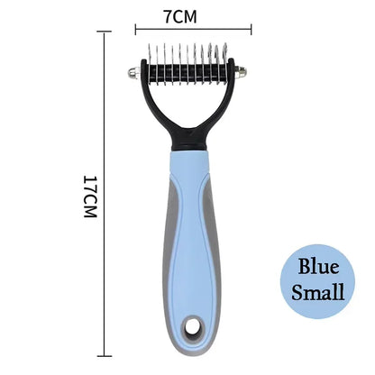 2-in-1 Pet Grooming Brush – Shedding & Dematting Comb for All Breeds