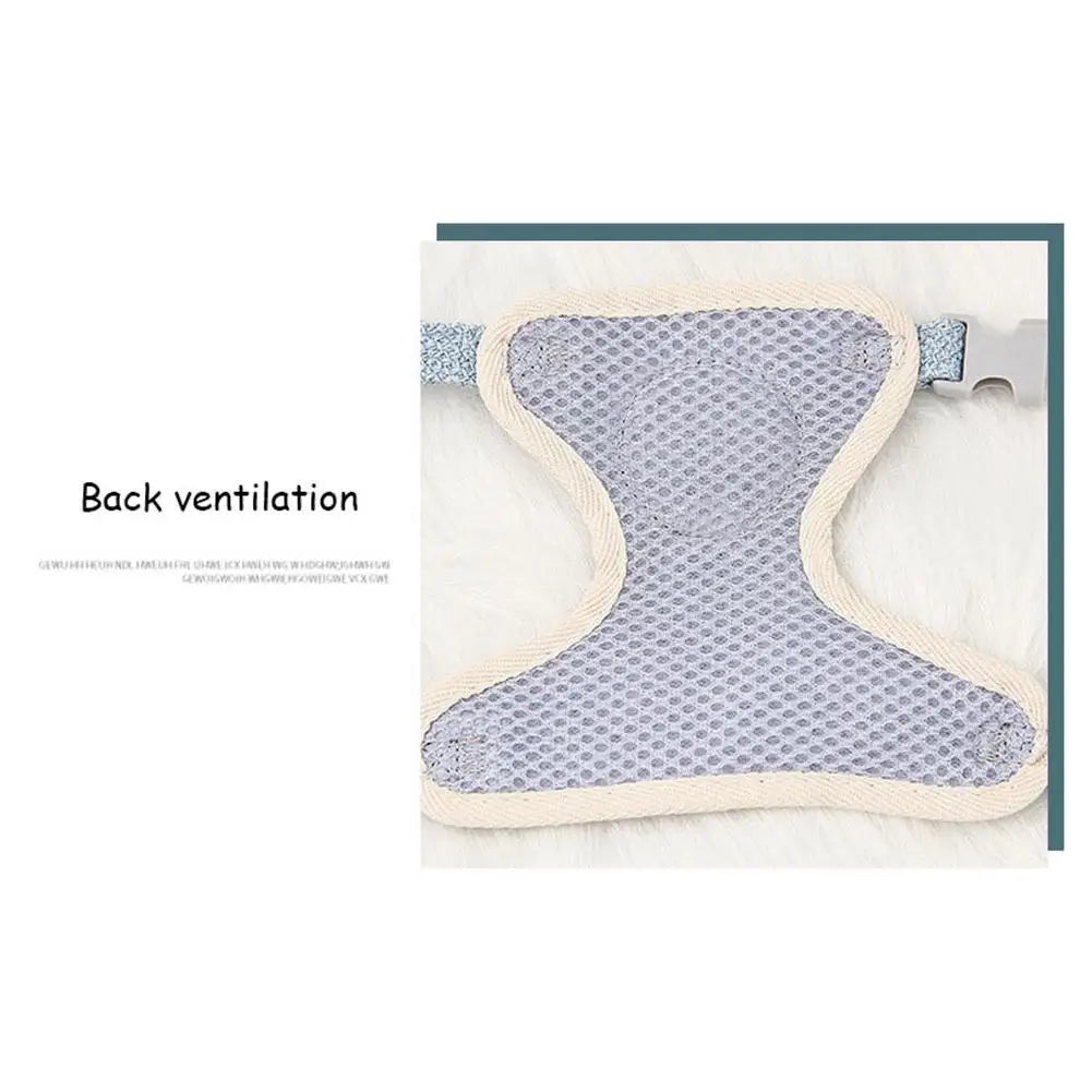 Pet Harness & Leash Set – Adjustable Soft Vest for Small Pets