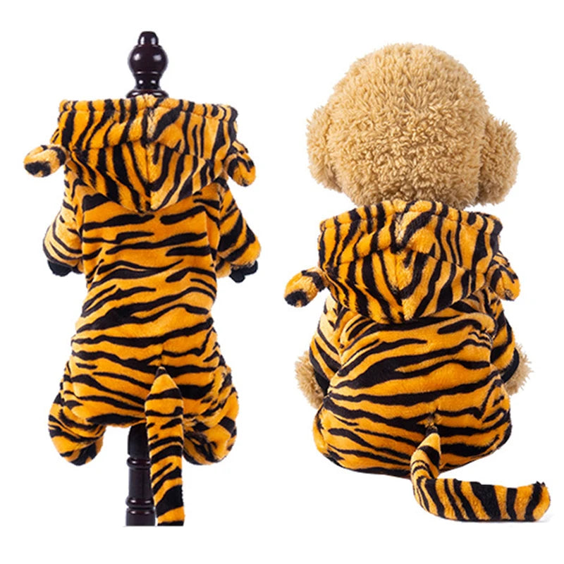 Flannel Dog & Cat Jumpsuit – Soft Winter Pet Clothes for Small and Medium Breeds