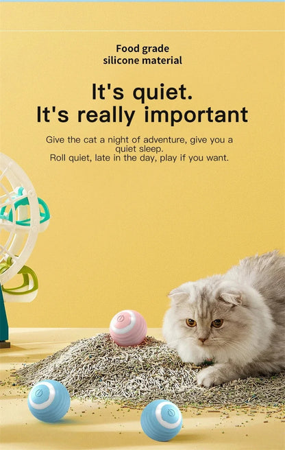 Cat Interactive Ball Training Self-moving Kitten Electric Cat Ball Toys Electronic Automatic Rolling Magic Ball Toys for Cat
