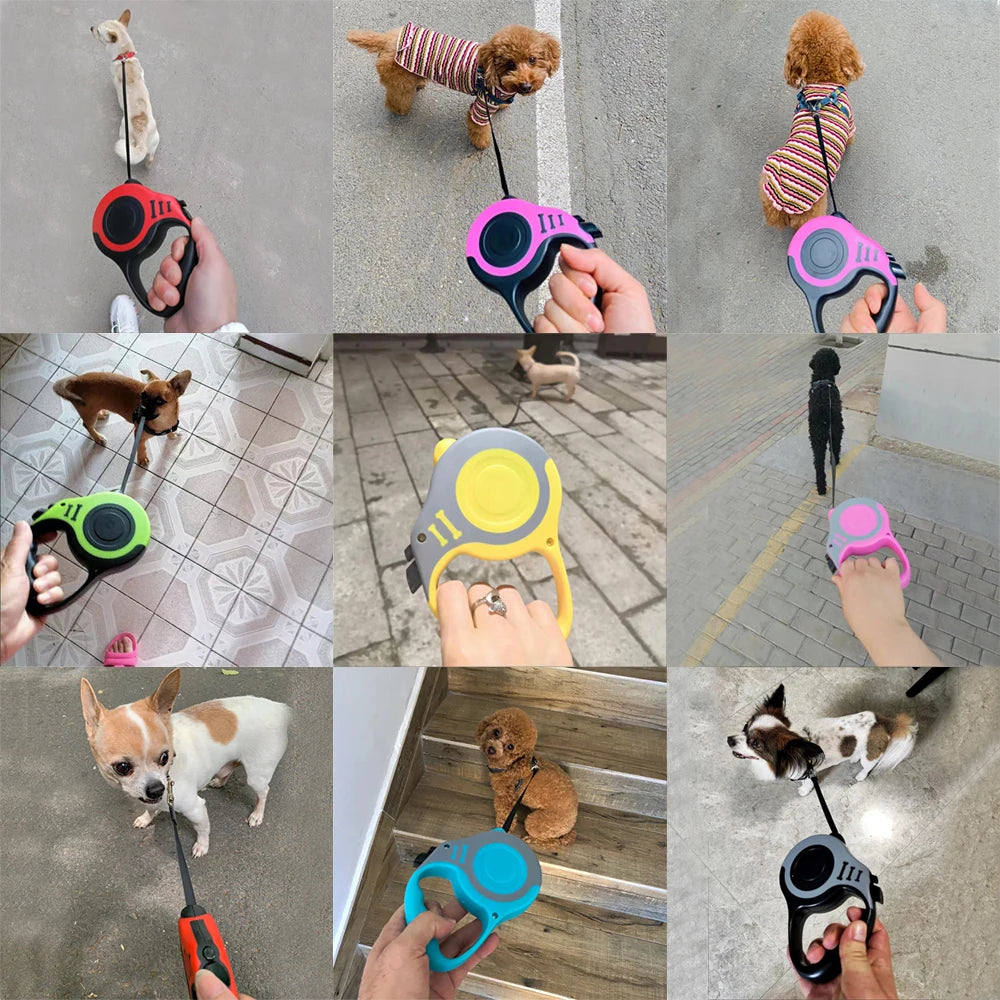 Retractable Dog Leash – 3M/5M Durable Nylon with Quick Lock