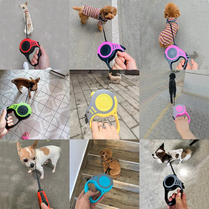 Retractable Dog Leash – 3M/5M Durable Nylon with Quick Lock