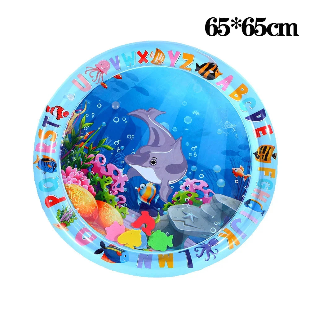 Inflatable Pet Water Play Mat – Sensory Cooling Playmat for Dogs and Cats with Ocean Theme