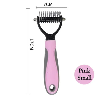 2-in-1 Pet Grooming Brush – Shedding & Dematting Comb for All Breeds