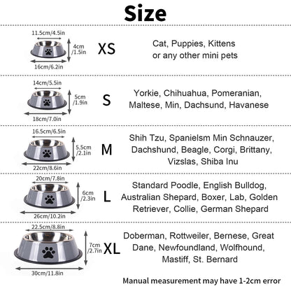 Premium Stainless Steel Dog Bowl – Non-Slip & Dishwasher Safe