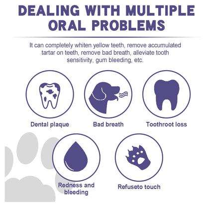 Pet Dental Care Gel 3ml Teeth Cleaning Pen for Dogs and Cats Fresh Breath Tartar Control Soothes Gums Easy Baking Soda Formula